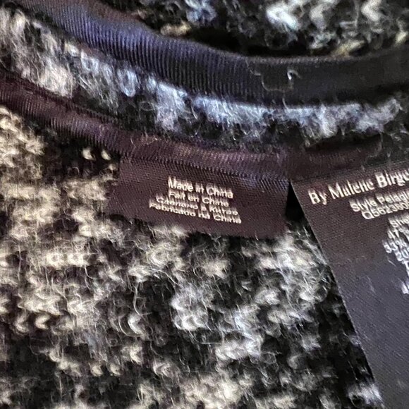 Malene Birger Long Sleeve Black/Gray Pelagia Wool Blend Boucle Open Jacket-Sz 38 - Picture 5 of 6